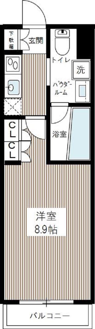 AXAS南蒲田アジールコート(1K/3階)の間取り写真