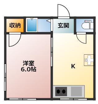 NTK95(1K/2階)の間取り写真