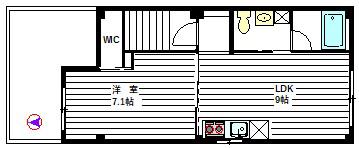 目黒本町ハイム(1LDK/3階)の間取り写真