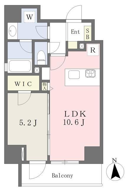 神楽坂CIEL(1LDK/3階)の間取り写真