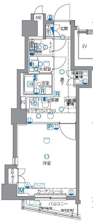 GROWS西荻窪(1K/5階)の間取り写真