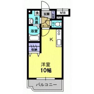 ユーミーヤヨイK(ワンルーム/2階)の間取り写真