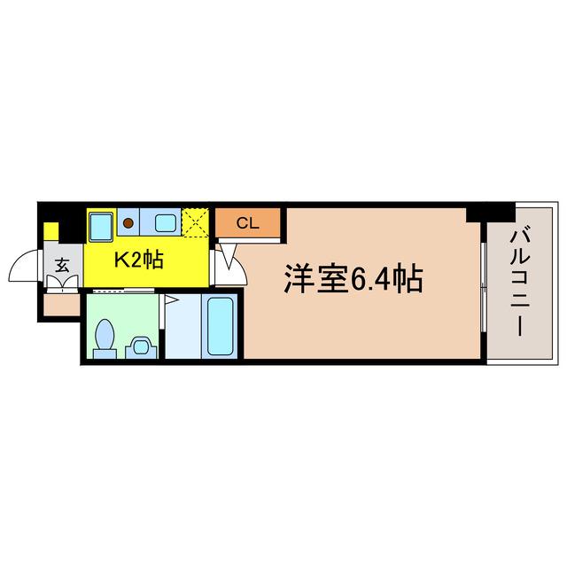 エスリード野田阪神駅前(1K/5階)の間取り写真