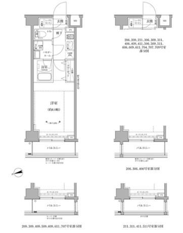 RELUXIA GRANDE川崎(1K/5階)の間取り写真
