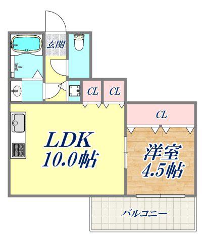 サンビルダー神戸山ノ手(1LDK/3階)の間取り写真