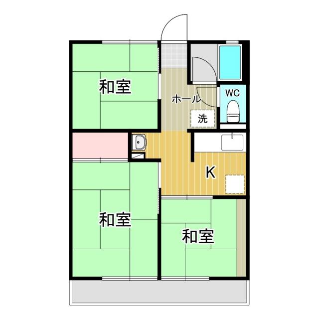 CHエクセル(3K/2階)の間取り写真