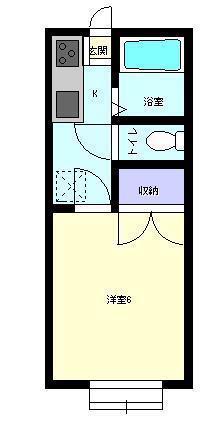リッチオーク壱番館(1K/1階)の間取り写真