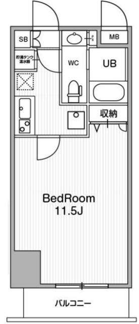 アーバンフラッツ池袋プレミアム(1K/8階)の間取り写真
