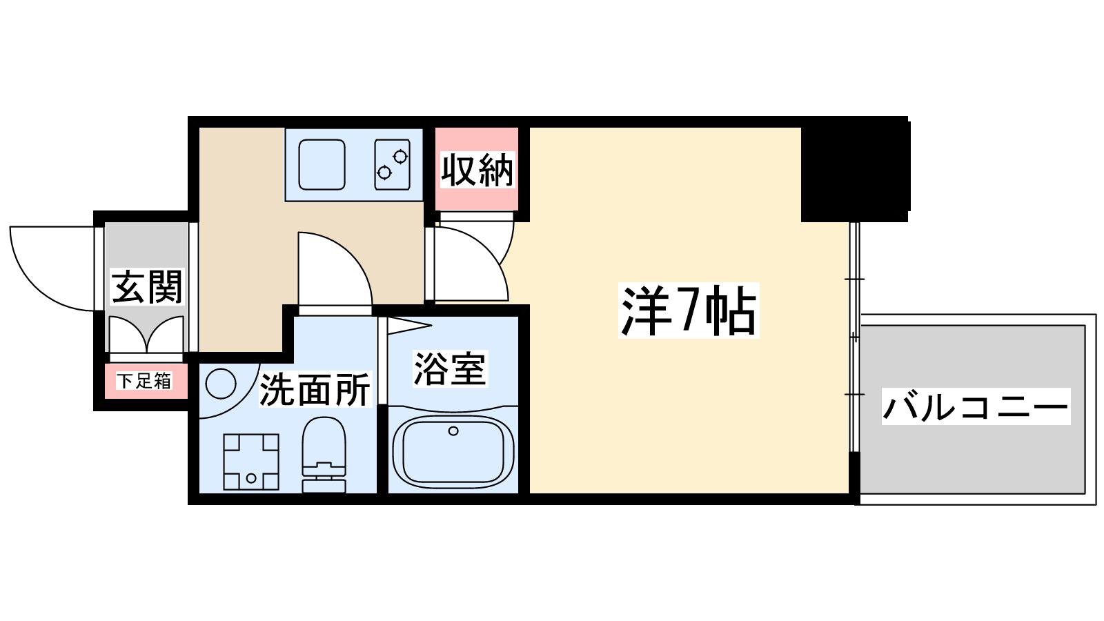 アプリーレ南森町(1K/8階)の間取り写真