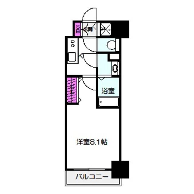 LA DOUCEUR都島高倉町(1K/7階)の間取り写真