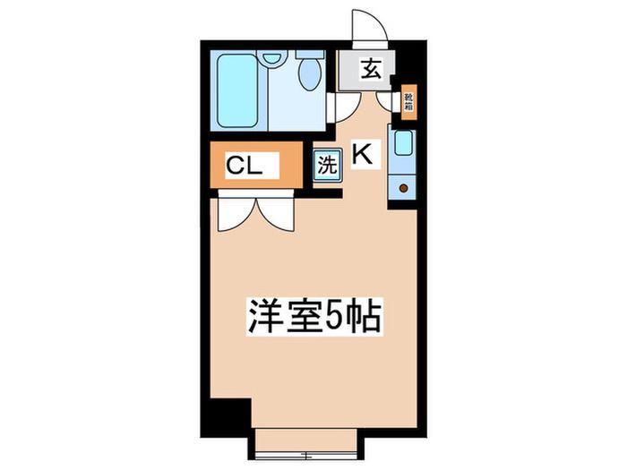 ラカセッタ(1K/3階)の間取り写真