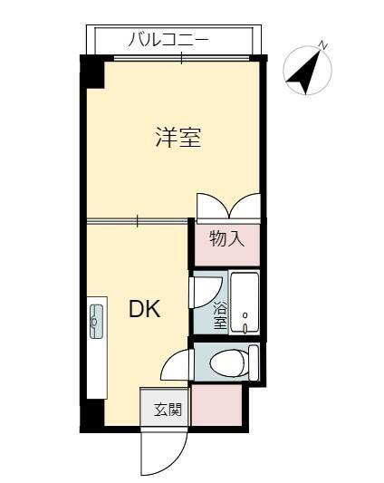エクメーネ(1DK/1階)の間取り写真