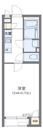 クレイノ穴観音(1K/2階)の間取り写真