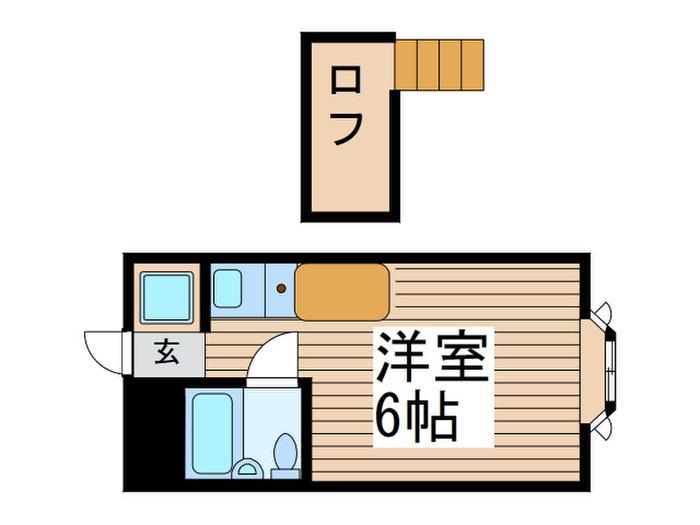 ベルピア・八千代台第2-1(ワンルーム/1階)の間取り写真