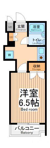 朝日プラザ相模大野(1K/3階)の間取り写真