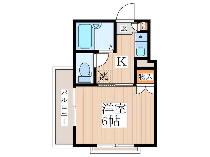 ウィズ国分寺(1K/3階)の間取り写真