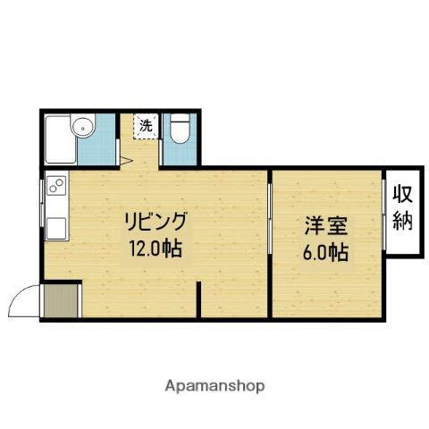 日栄マンション(1LDK/3階)の間取り写真