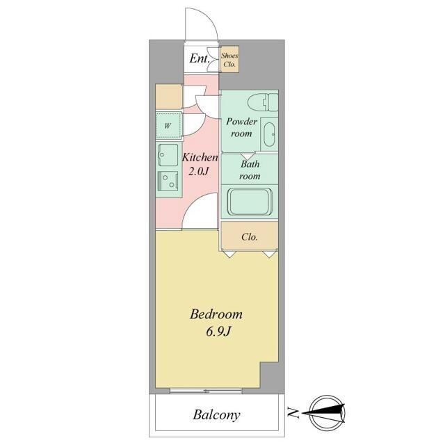 CASA VENT MINAMISENJYU(1K/4階)の間取り写真