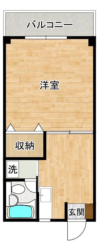 ヤングメゾン(1K/4階)の間取り写真