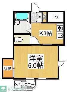 ガストハウス(1K/3階)の間取り写真