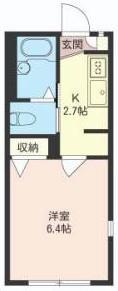 シャーメゾン三軒茶屋(1K/2階)の間取り写真