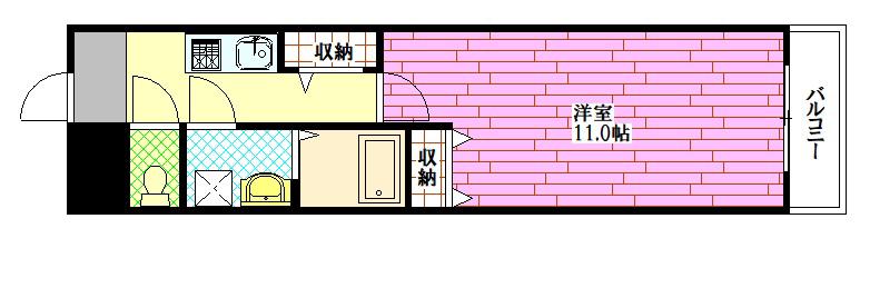 コンフォート緑井(1K/1階)の間取り写真