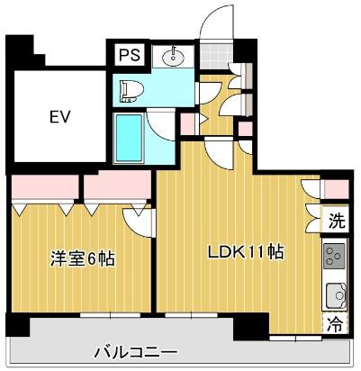 イルサント代々木上原(1LDK/4階)の間取り写真
