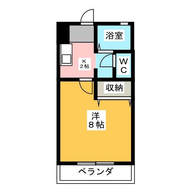 ステイM(1K/3階)の間取り写真