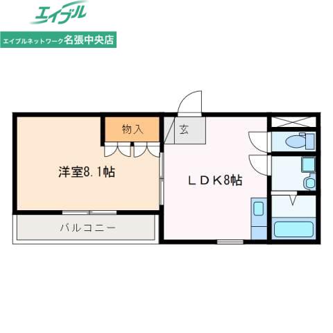 リベルテ(1LDK/2階)の間取り写真