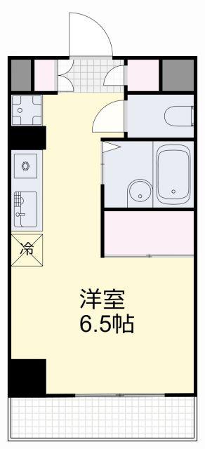 GV備岡(ワンルーム/10階)の間取り写真