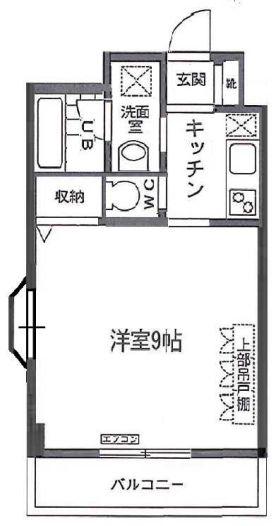 ハーモライト和光(1K/3階)の間取り写真