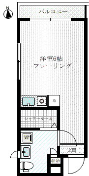 ラレジダンスドリュックス(ワンルーム/3階)の間取り写真