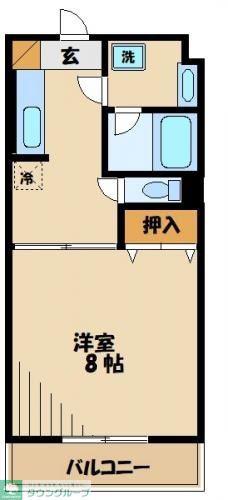 グロワール(1K/3階)の間取り写真
