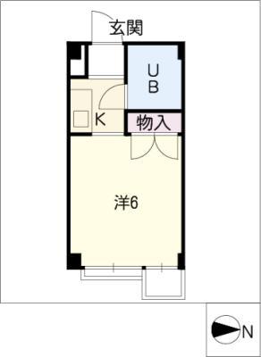 コーポ原久(1K/4階)の間取り写真