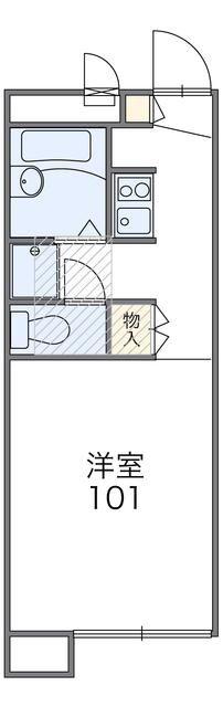レオパレスK(1K/1階)の間取り写真