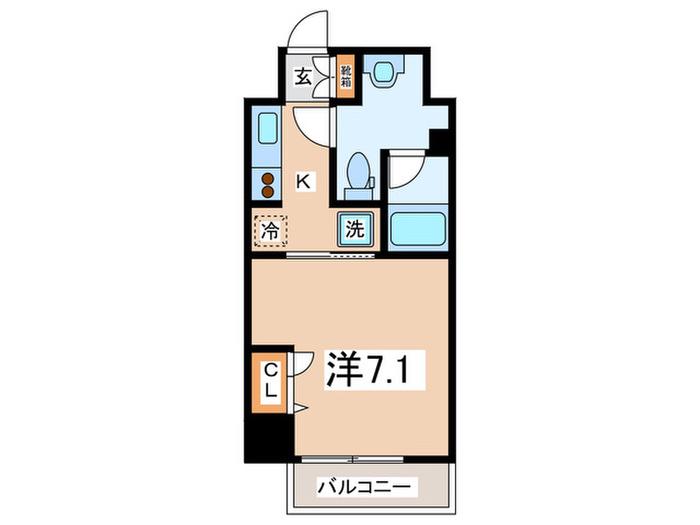 レジディア新横浜(1K/3階)の間取り写真