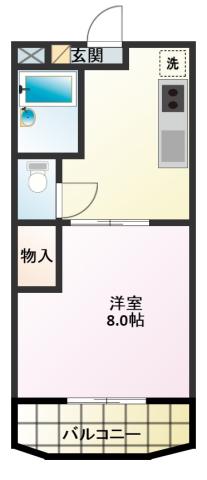 リバティハイツ(1DK/1階)の間取り写真