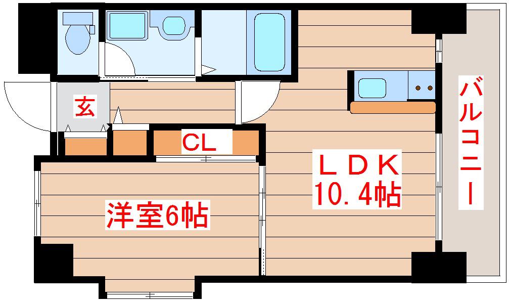 プラッツ木町(1LDK/2階)の間取り写真