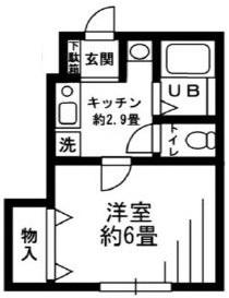 サンクレスト練馬(1K/1階)の間取り写真