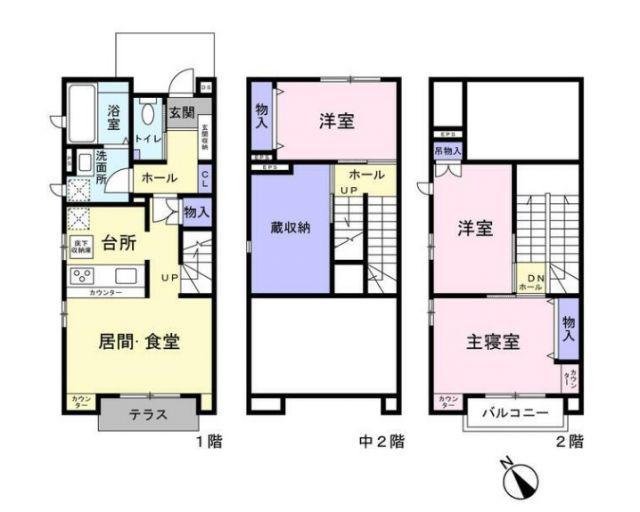 ベルリード・タカタミII(3SLDK/1階)の間取り写真