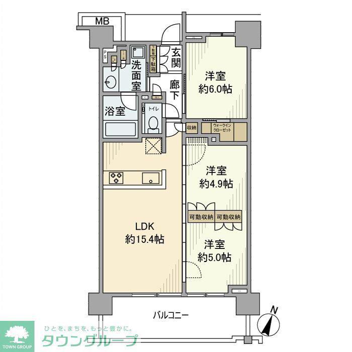 プラウド小竹向原(3LDK/8階)の間取り写真
