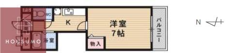 サンハイム蛍池第2(1K/1階)の間取り写真
