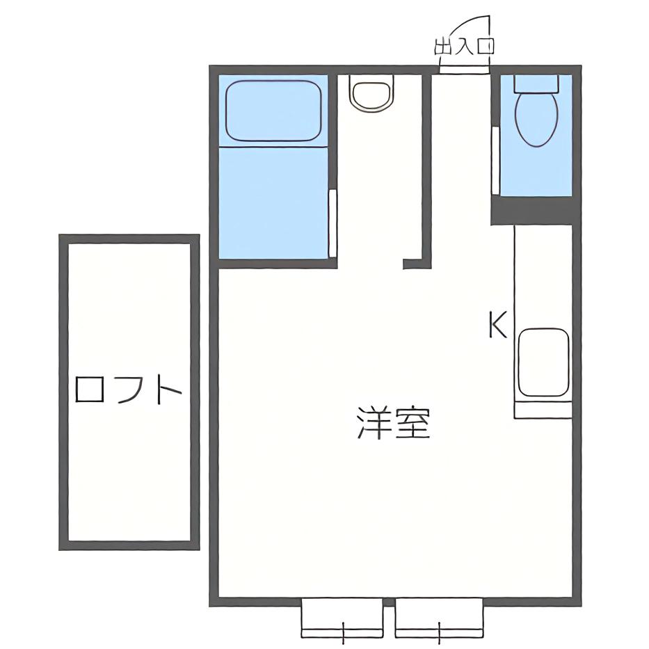 メイプルクラブ(1K/2階)の間取り写真