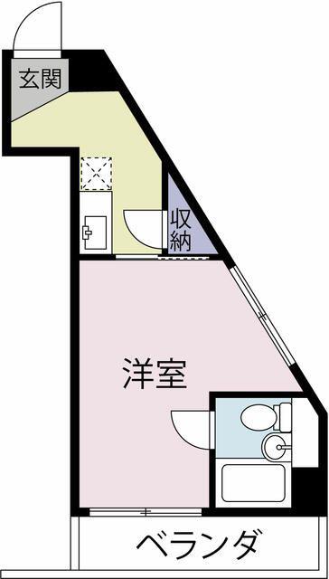 菱光マンション(ワンルーム/1階)の間取り写真