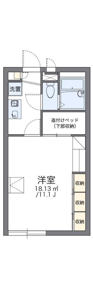 レオパレス幸(1K/2階)の間取り写真