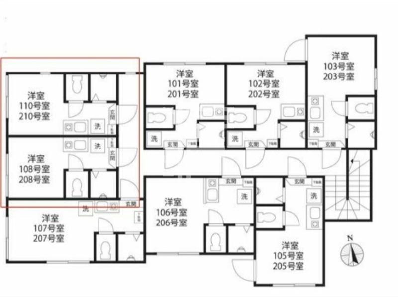 STUDIOAPARTMENT大久保(ワンルーム/2階)の間取り写真