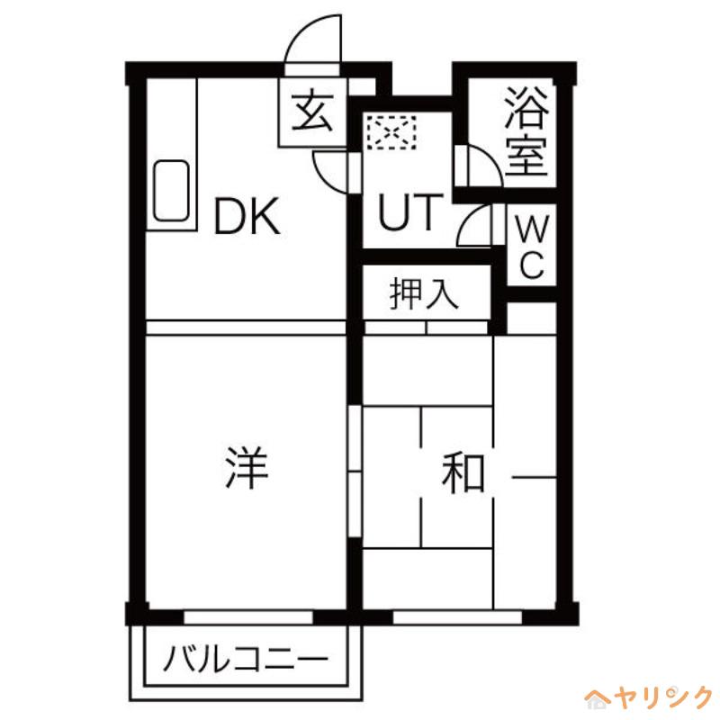 PIA松光ビル(1LDK/2階)の間取り写真