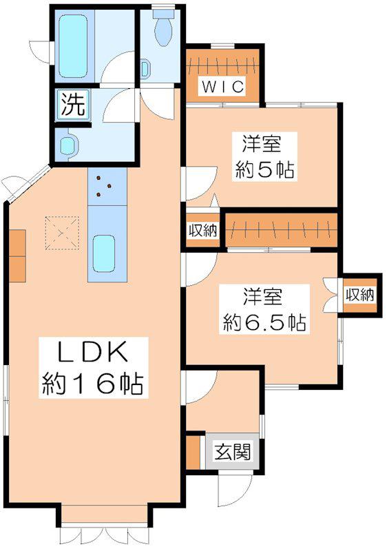 京王井の頭線 下北沢駅 徒歩7分 2階建 築36年(2LDK/1階)の間取り写真