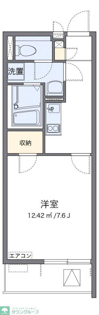 クレイノファミーユS(1K/3階)の間取り写真