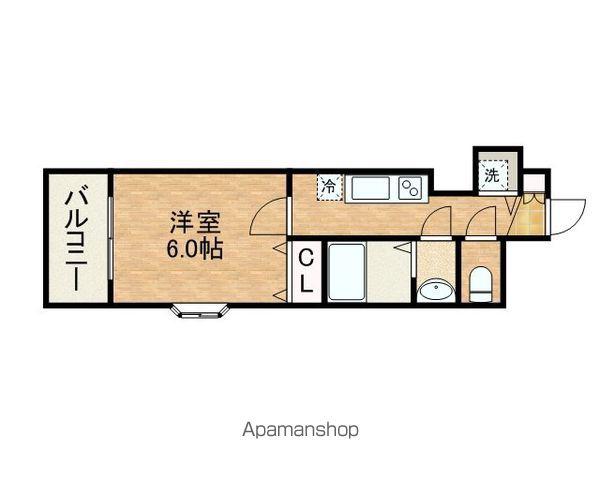 AMABILE玉造(1K/6階)の間取り写真